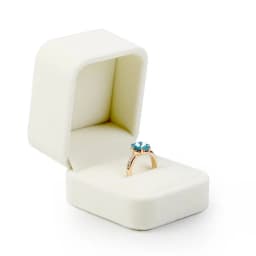 WoodTen Velvet Ring Jewelry Box Beige Earring Box Necklace Bracelet Storage Case Jewelry Organizer Jewelry Gift Box for Wedding