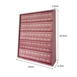 Pink Velvet Jewelry Exhibition Display Props Storage of Jewelry Bevel Ring Earring Display Tray Jewelry Ear Stud Storage Organiz