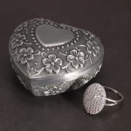 Vintage Alloy Jewelry Box Casket and Heart Shaped 9*7*4.5cm 6*6*3cm For Rings Pendants Necklace Gift Boxes