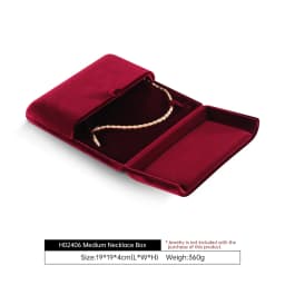 Yinbeini Velvet Large Necklace Pendant Display Box Premium Jewelry Storage Organizer Pendant Gift Packing Case H024