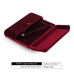 Yinbeini Velvet Large Necklace Pendant Display Box Premium Jewelry Storage Organizer Pendant Gift Packing Case H024