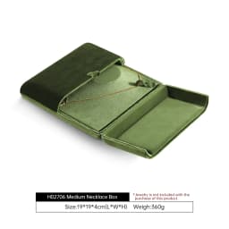 Yinbeini Velvet Large Necklace Pendant Display Box Premium Jewelry Storage Organizer Pendant Gift Packing Case H024
