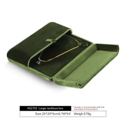 Yinbeini Velvet Large Necklace Pendant Display Box Premium Jewelry Storage Organizer Pendant Gift Packing Case H024