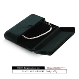 Yinbeini Velvet Large Necklace Pendant Display Box Premium Jewelry Storage Organizer Pendant Gift Packing Case H024