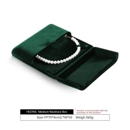 Yinbeini Velvet Large Necklace Pendant Display Box Premium Jewelry Storage Organizer Pendant Gift Packing Case H024