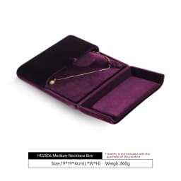 Yinbeini Velvet Large Necklace Pendant Display Box Premium Jewelry Storage Organizer Pendant Gift Packing Case H024