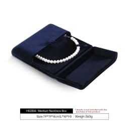 Yinbeini Velvet Large Necklace Pendant Display Box Premium Jewelry Storage Organizer Pendant Gift Packing Case H024