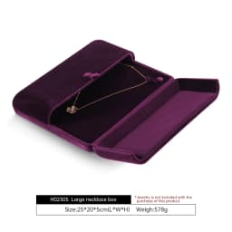 Yinbeini Velvet Large Necklace Pendant Display Box Premium Jewelry Storage Organizer Pendant Gift Packing Case H024