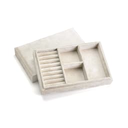 TAIMY Luxury Velvet Travel Portable Custom Logo Jewelry Tray With Lid Desktop Ring Bracelet Watch Storage Box Display Packaging
