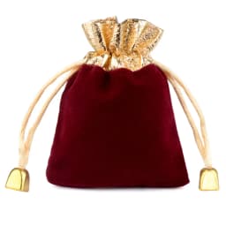 10pcs/lot 7x9cm 9x12cm 12x16cm Vintage Velvet Bag Gold Color Trim Drawstring Red Gift Bags Wedding Jewelry Packaging Pouches