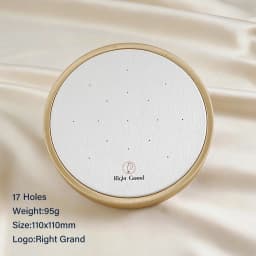 Right Grand Fiberboard Leather Display Stand for 14G 16G Nipple Belly Button Ring Daith Hoop Nose Clicker Ear Piercing Jewelry