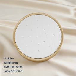 Right Grand Fiberboard Leather Display Stand for 14G 16G Nipple Belly Button Ring Daith Hoop Nose Clicker Ear Piercing Jewelry