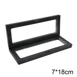 PE Film Colorful Jewelry Storage Box 3D Packaging Case Gemstone Free Stand Floating Frame Membrane Ring Earring Necklace Display
