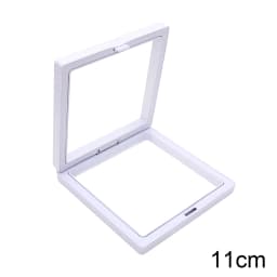 PE Film Colorful Jewelry Storage Box 3D Packaging Case Gemstone Free Stand Floating Frame Membrane Ring Earring Necklace Display