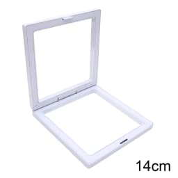 PE Film Colorful Jewelry Storage Box 3D Packaging Case Gemstone Free Stand Floating Frame Membrane Ring Earring Necklace Display