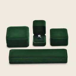 WoodTen Green Jewelry Ring Box Engagement Wedding Ring Box Birthday Jewerly Pendant Bracelet Necklace Display Gift Box Wholesale