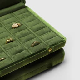 Yinbeini Velvet Jewelry Storage Case Ring Earring Pendant Display Organizer Large Space Packing Box for Collection XB006