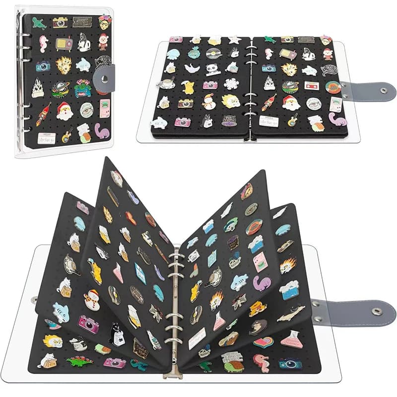 Felt Pin Brooch Display Storage Book DIY Badge Charms Organizer Booklet Metal Badge Chest Souvenir Album Pin Badges Collection