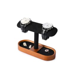 Oirlv Wooden Jewelry Organizer Watch Display Stand Necklace Bracelet Rings Storage Rack Jewelry T-bar Holder Showcase Props