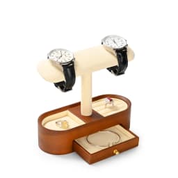 Oirlv Wooden Jewelry Organizer Watch Display Stand Necklace Bracelet Rings Storage Rack Jewelry T-bar Holder Showcase Props