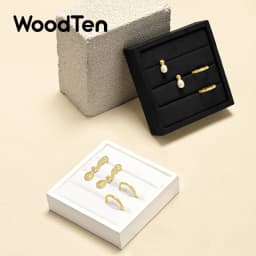 WoodTen Ring Display Tray Earring Stand Jewelry Organizer Counter Display Tray for Store Specialized in Ring and Earring Display
