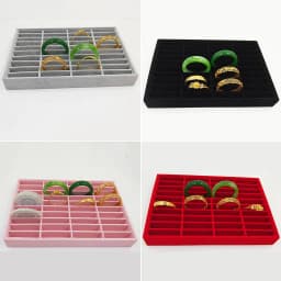 Stylish Velvet Bangle Tray With 40 Slot Inserts Display Stand for WatchBracelet Holder Case Jewelry Display Storage Rack