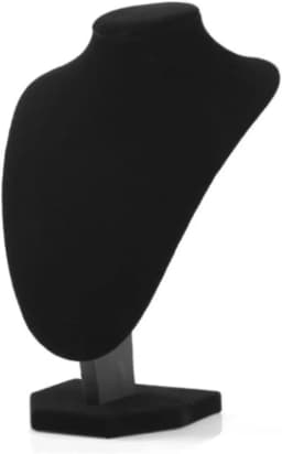 3pcs Black Velvet Jewelry Show Stand Medium Size Mannequin Bust Necklace Holder Chain Display for Home Organisation