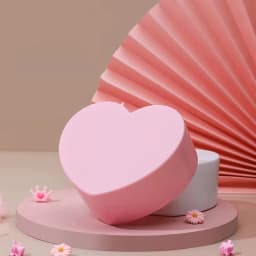 Girls Heart Jewelry Storage Box With Mirror Pink White Plastic Bracelets Hair Band Organizer Girl's Drawer Desk Jewelry Display