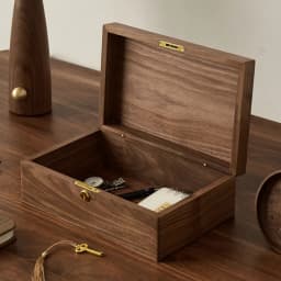 Solid Wood Jewelry Box Walnut Ring Earring Storage Display Boxes Luxury Women's Bracelet Jewelry Packaging Box with Lock