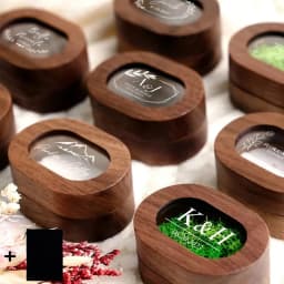 Personalized Custom Wooden Wedding Ceremony Ring Box Clear Personalized Engraved Engagement Proposal Holder Bridal Gift For Her