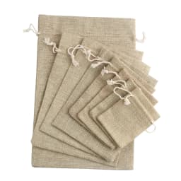 50pcs/lot 7x9 9x12 10x14cm Jute Gift Bags Cotton Linen Jewelry Bags Drawstring Packaging Pouch Display Wedding Sack Burlap Bags
