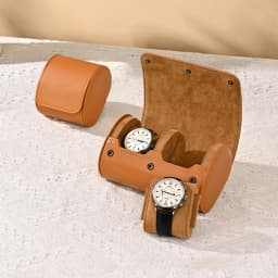 Oirlv Watch Roll Travel Case Portable Vintage Leather Watch Display Case Watch Storage Box Watch Organizers of Men Gift business