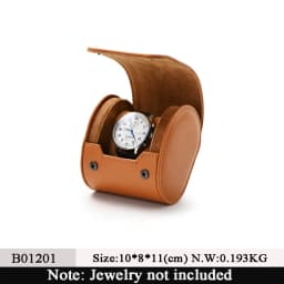 Oirlv Watch Roll Travel Case Portable Vintage Leather Watch Display Case Watch Storage Box Watch Organizers of Men Gift business