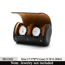 Oirlv Watch Roll Travel Case Portable Vintage Leather Watch Display Case Watch Storage Box Watch Organizers of Men Gift business