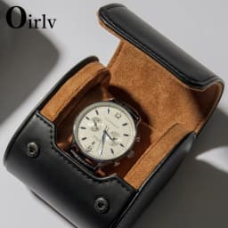 Oirlv Watch Roll Travel Case Portable Vintage Leather Watch Display Case Watch Storage Box Watch Organizers of Men Gift business