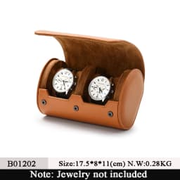 Oirlv Watch Roll Travel Case Portable Vintage Leather Watch Display Case Watch Storage Box Watch Organizers of Men Gift business