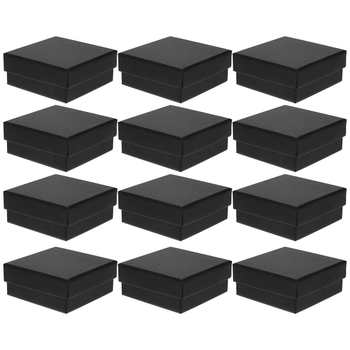 12pcs Cardboard Jewelry Boxes Earrings Rings Necklace Bracelet Storage Case Reusable Gift Packaging Boxes Reusable Organizer