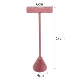 Jewelry Rack Display Pink Velvet Cloth Window Necklace RingJewelry Exhibitor Props High-End Display Props Free Combination