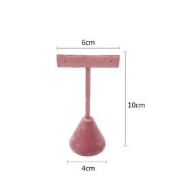 Jewelry Rack Display Pink Velvet Cloth Window Necklace RingJewelry Exhibitor Props High-End Display Props Free Combination