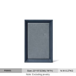 Oirlv PU Leather Jewelry Display Tray Viewing Jewelry Necklace Bracelet Ring Tray Watch Drawer Organizer Showcase Jewelry Holder