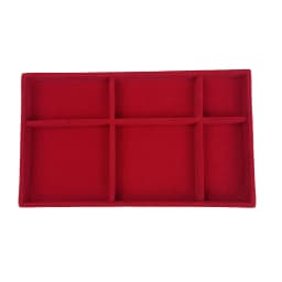 1PC, Flocking Jewelry Box Jewelry Tray, Color: Red
