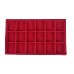 1PC, Flocking Jewelry Box Jewelry Tray, Color: Red