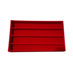 1PC, Flocking Jewelry Box Jewelry Tray, Color: Red