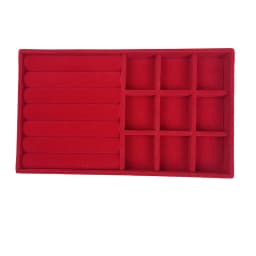 1PC, Flocking Jewelry Box Jewelry Tray, Color: Red