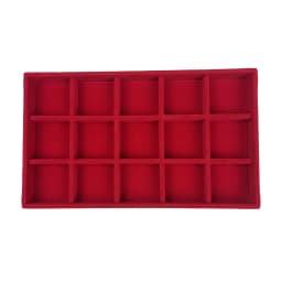 1PC, Flocking Jewelry Box Jewelry Tray, Color: Red