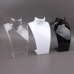 Acrylic Portrait Model Jewelry Display Stand - Necklace Pendant Earring Holder Shelf for Decorative Exhibition