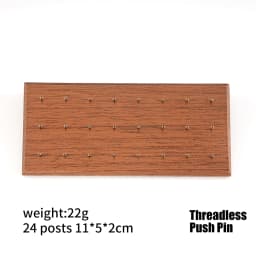 Wooden Earring Holder For Jewelry Black Walnut Wood Vintage Jewelry Display Stand with 24 Holes