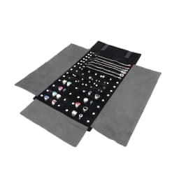 Portable Large Travel Jewelry Roll Bag Pendant Necklace Bracelet Chain Storage Carrying Case Watch Bangle Ring Earring Organizer