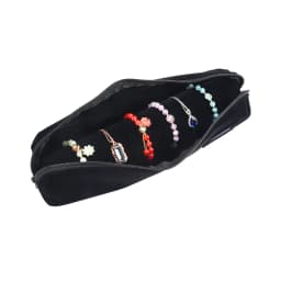 Portable Large Travel Jewelry Roll Bag Pendant Necklace Bracelet Chain Storage Carrying Case Watch Bangle Ring Earring Organizer