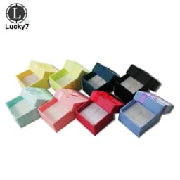 120pcs/lot Paper Ring Box Jewelry Boxes for Organizer Jewelry Display Assorted Colors Ring Box Small Gift Boxes